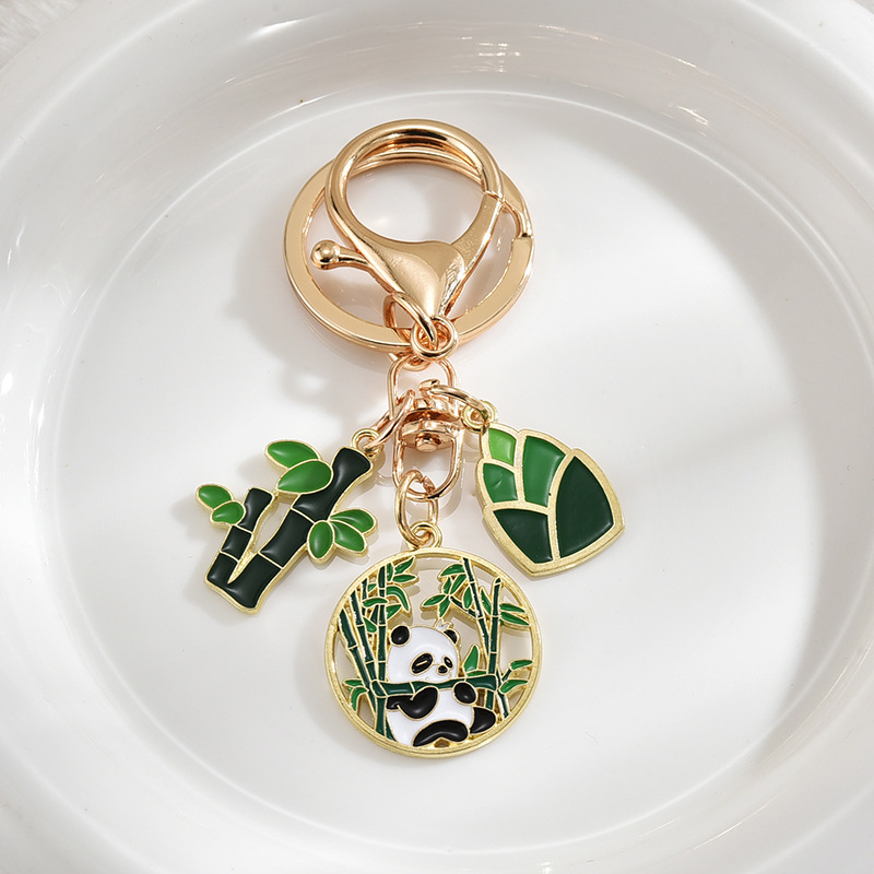 25g Weight Bag Pendant, Keychain Classification 1 Piece Quantity Holiday, Daily Occasion Metal Material Panda Pattern Unisex Gender Cute Style Cute Panda Metal Unisex Bag Pendant Keychain 2