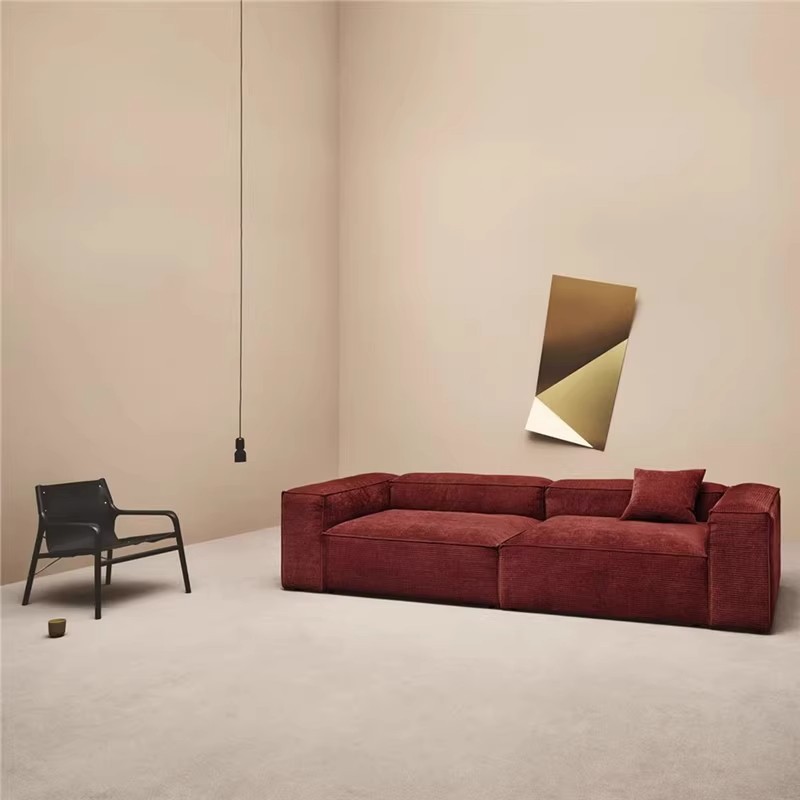 Nuevo sofá de tela de velcro retro Meilad simple sofá de doble línea recta sofá de lavado
