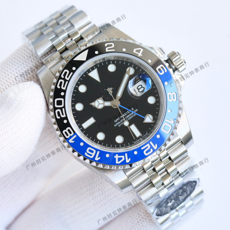 Cross-Border Laojia Greenwich Datejust Series Coke Ring Stainless Steel Fully Automatic Mechanical Waterproof Men's Watch Cross-Border Laojia Greenwich Datejust Series Coke Ring Stainless Steel Fully Automatic Mechanical Waterproof Men's Watch