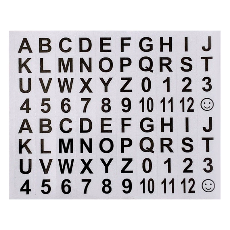 Американская нота индексная карта классификация этикетки наклейки буквы и цифры Неделя Месяц выражение смайлик декоративные наклейки