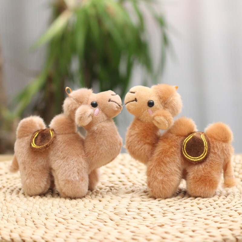 Cute little camel plush toy, camel doll, double-humped camel pendant, travel souvenir doll, cross-border bestseller