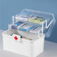 家用医药箱药箱家庭装大容量常用药品收纳盒多层大号急救储物盒子