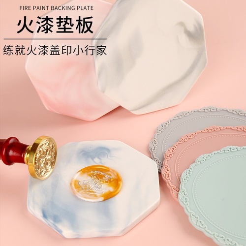 Fire paint seal pad release ceramic board anti-stick fire paint novice tool cheap marble pattern silicone board pad