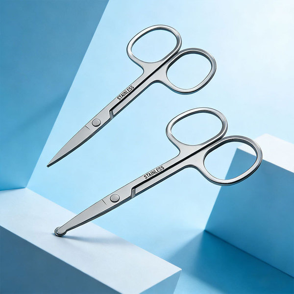 Cosmetic scissors stainless steel for eyelashes for eyebrows
