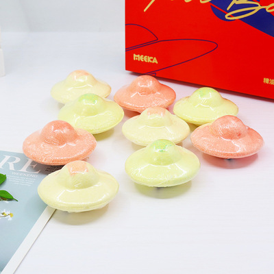 新款草本精油飞碟足浴球礼品套盒 艾草生姜藏红花暴汗驱寒泡脚球