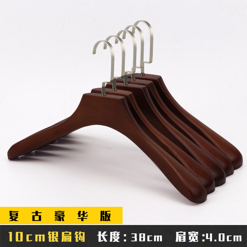 Perchas de madera maciza vintage, perchas para pantalones, especiales para tiendas de ropa infantil y masculina, perchas de madera flocadas antideslizantes al por mayor image 30