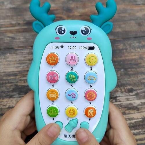 Baby teether, baby simulation mobile phone, children's music toy, early education educational story machine, rechargeable phone