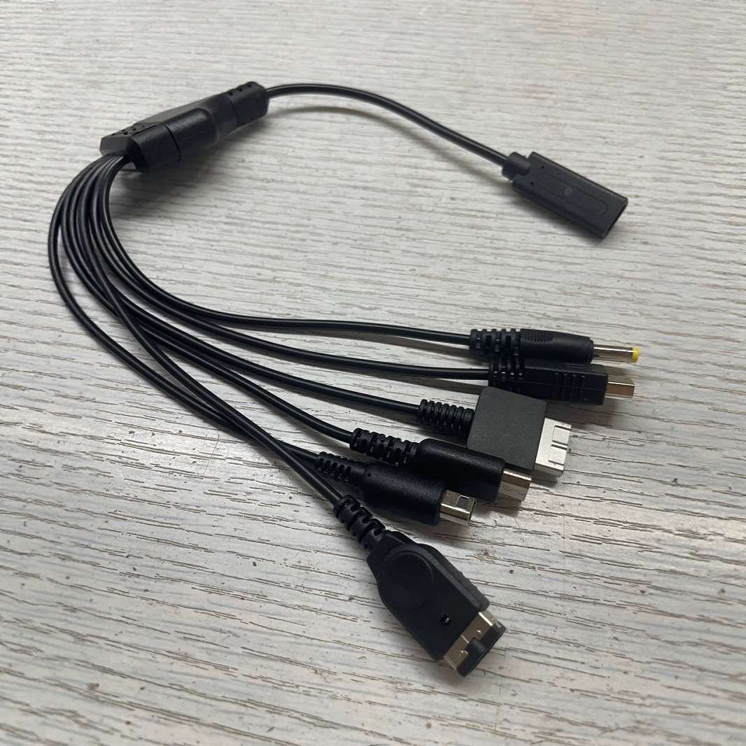 TYPE-C母座带PD功能对3DS/SP/NDSL/WII U/PSP/VITA 六合一充电线