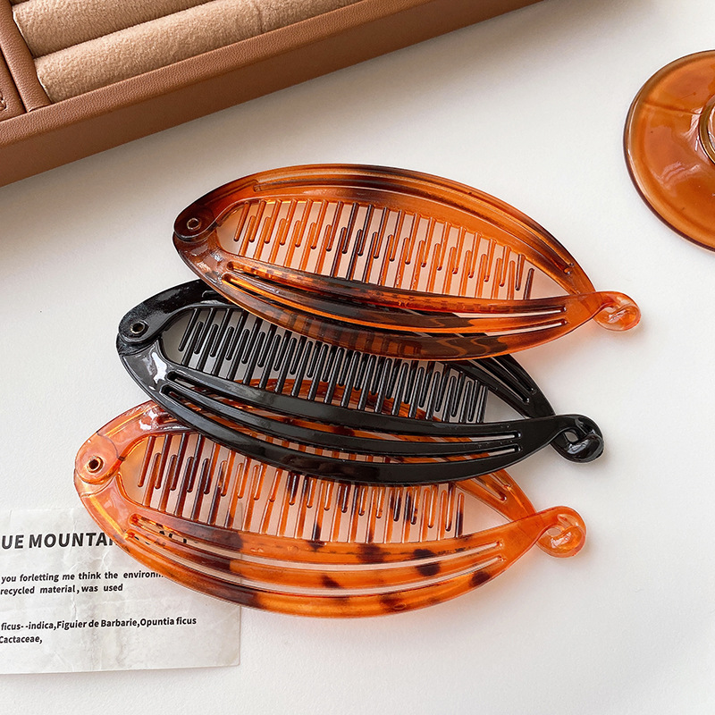 Advanced Banana Clip Grab Clip Women's 2024 New Back Head Shark Clip Half Tie Hair Clip High Ponda Tail Fixed Clip