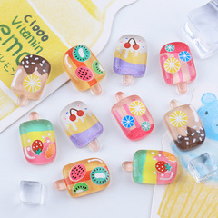 冰透水果冰淇淋 diy奶油膠自製手機殼冰箱貼髮夾飾品樹脂配件批發