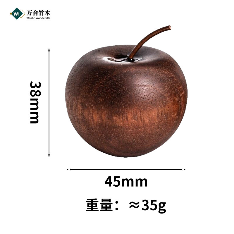 跨境热卖新款木苹果摆件刻logo车载香薰扩香木平安果平安夜送礼品|undefined