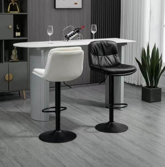 Nordic modern minimalist lightweight luxury bar stool home use high back leg stool front desk cashier bar chair adjustable lifting rotating