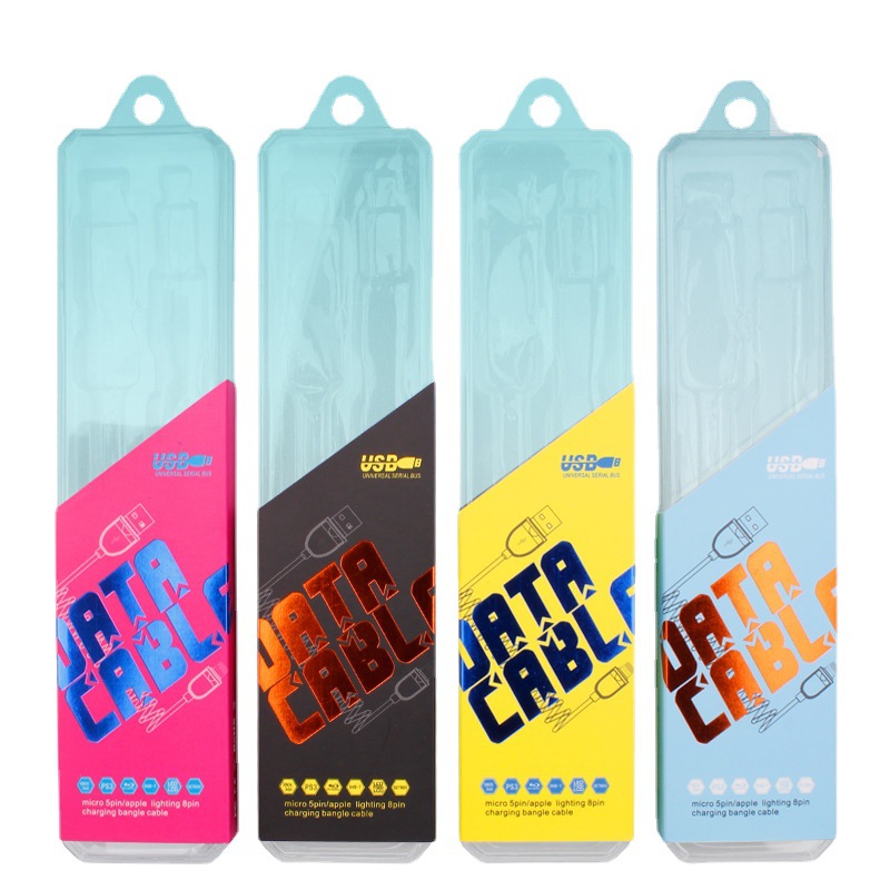 高档透明水晶盒数据线包装盒 中性数据线包装PC塑料盒批发 DJ-572