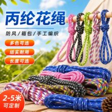 2mm/3mm丙纶花绳 防风绳 箱包绳 拉链头绳 帽绳手工编织尼龙绳