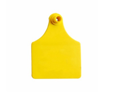 Etiqueta de oreja de ganado extra grande amarilla (sin palabras)
