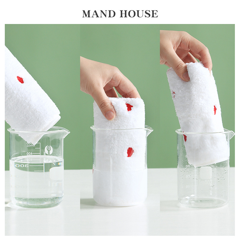 Toalla de limpieza de mano colgante toalla de limpieza de mano de baño no olor, secado rápido, absorción de agua y no pérdida de cabello, toalla cuadrada pequeña para niños