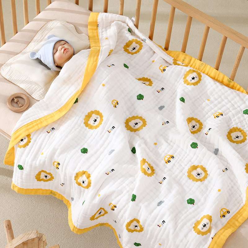 Baby Bath Towel Cotton Six-layer Gauze Bath Towel Newborn Soft Cover Blanket Baby Printed Children's Summer Quilt Baby Bath Towel Cotton Six-layer Gauze Bath Towel Newborn Soft Cover Blanket Baby Printed Children's Summer Quilt