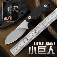 跨境热卖迷你战术挂脖颈刀 D2钢K鞘G10随身小刀户外野营求生小直