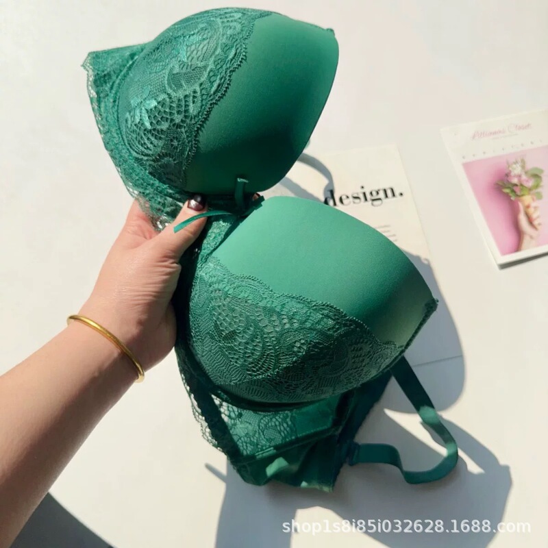 Ef Cup Thin Large Size Bra Lace Sexy Pure Desire Push up Big Breasts to Make Small Large Cup Adjustable Fat mm Intimates