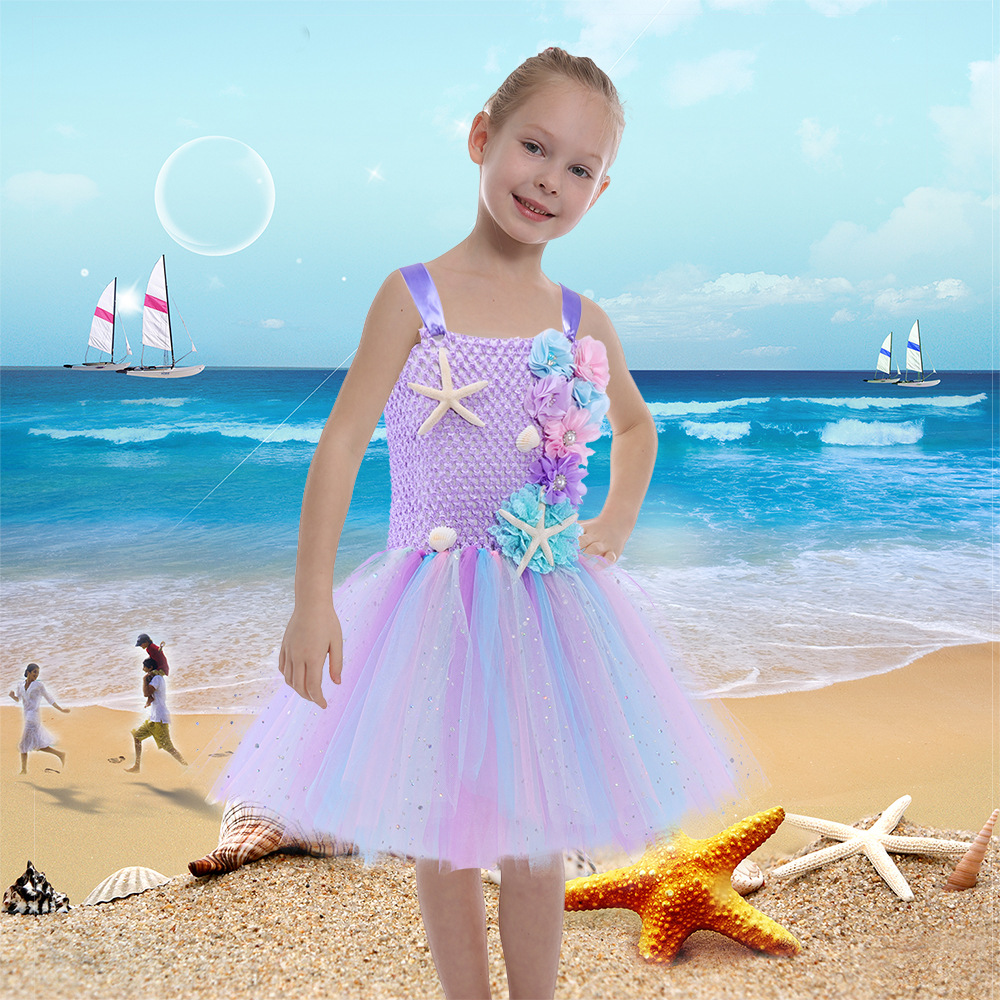 Prinzessin Seestern Blume Polyester Mädchen Kleider display picture 2