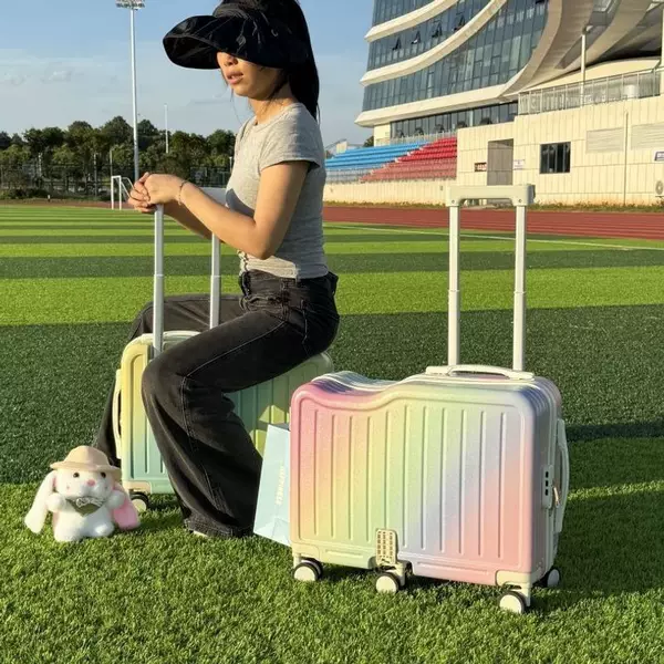 Women's rideable luggage 24inch Children's trolley case men's 22-inch travel password case carry-on luggage 20inch Durable and sturdy
