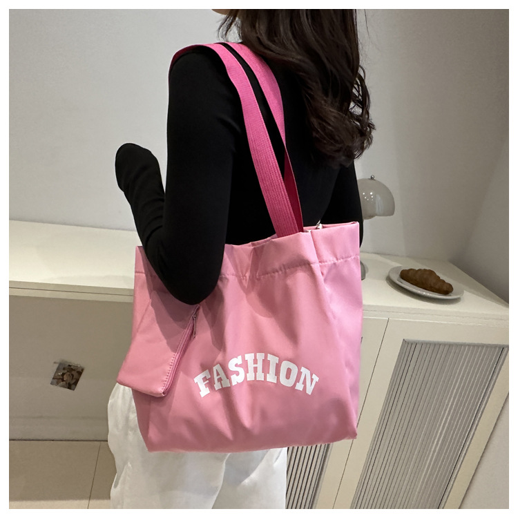 95g Weight Polyester Lining Material Magnetic Buckle Closure Type Double Shoulder Straps Strap Type Canvas Bag Bags Type Daily Occasion Oxford Cloth Material Women's Backpack Backpack Letter Pattern All Seasons Season Women's Gender Basic Style Square Shape Women's Basic Letter Oxford Cloth Shopping Bags 10