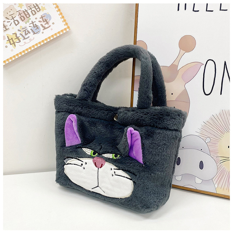 2023 Fashionable and cute cartoon doll small shoulder bag, plush toy single-shoulder crossbody bag, student hand-held mobile phone bag undefined