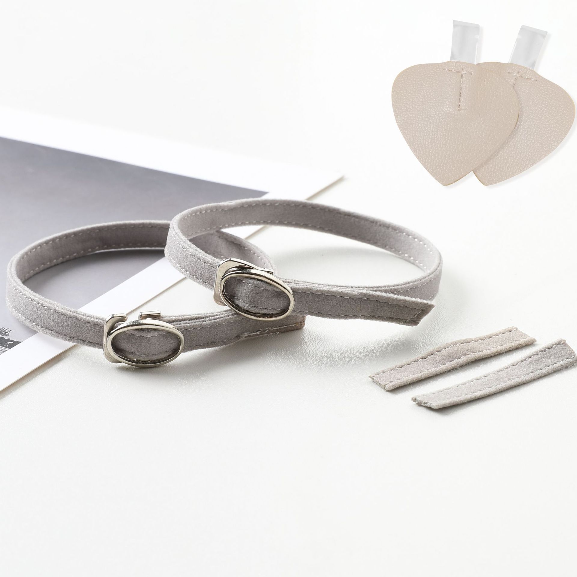 Venta al por mayor parche sin costuras con cordones anti-caída tacón alto invisible con cordones perezosos sin tacón transparentes zapatos de una sola capa anti-caída zapatos de terciopelo