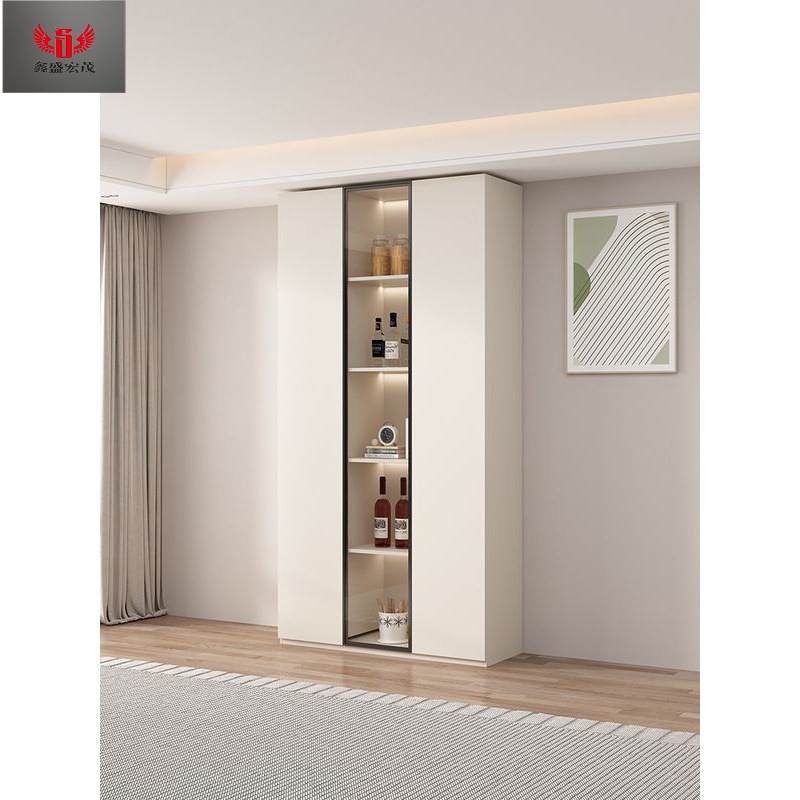 Gabinete de comedor de madera maciza contra la pared todo en un armario de vino de madera maciza sala de estar almacenamiento multifuncional gabinete de cocina