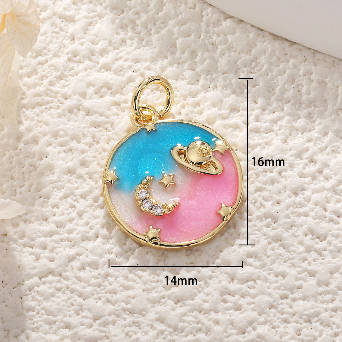 Pendant Jewelry Making Type 1 Piece 7 * 20mm 8*10mm 9 * 14mm Copper Zircon Gold Plated Heart Shape Butterfly Shell Pendant