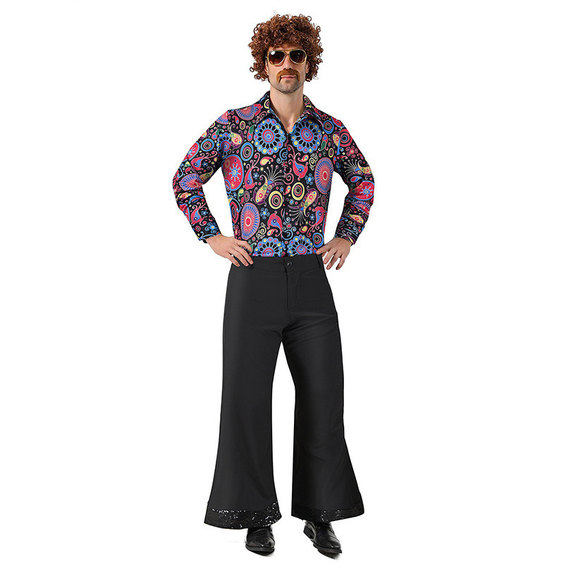 Amazon 2025 New 70S Boys Classic Casual Retro Sequined Bell Bottoms Sequined Pants