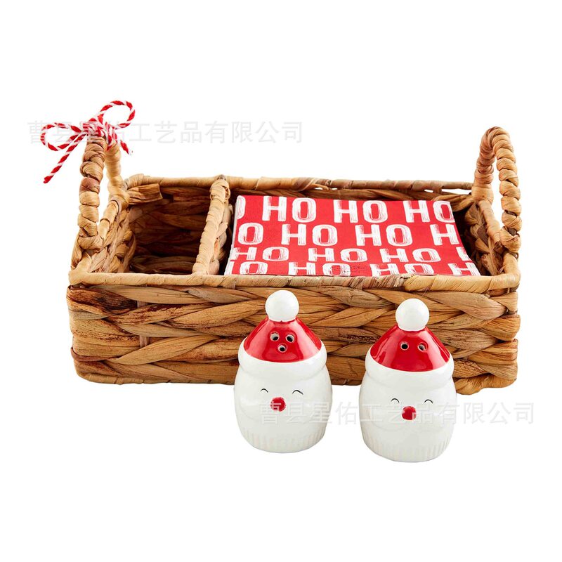 Woven Storage Basket Seasoning Salt Shaker Snack Tissue Storage Basket Tableware Seasoning Divider Dining Table Storage Basket