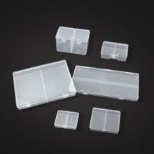2格pp材质塑料盒 小饰品美甲零件收纳盒针线五金玩具拼豆包装小盒