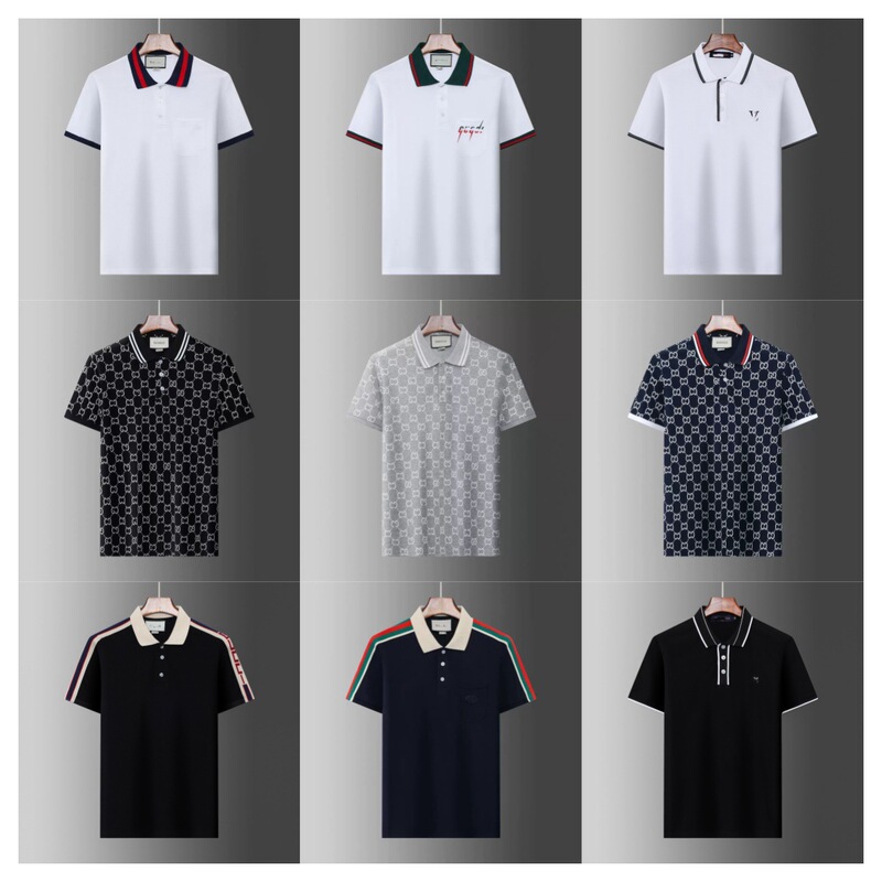 Men's Summer Polo Shirt with Embroidered Logo, Short-Sleeve T-Shirt, European and American Style, Affordable Alternative for Cross-Border Trade, Old Money Style Men's Clothing Men's Summer Polo Shirt with Embroidered Logo, Short-Sleeve T-Shirt, European and American Style, Affordable Alternative for Cross-Border Trade, Old Money Style Men's Clothing