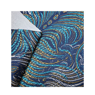 Heating Self Adhesive Wedding Book Cloth Brocade Ocean Wave Pattern Sea Wave Flower Factory Outlet