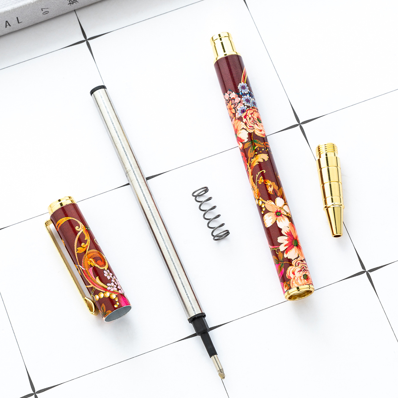 Impresión de transferencia térmica creativa lápiz de firma de película impresa de varilla completa lápiz de bola puede grabar logotipo de regalo de comercio exterior lápiz publicitario