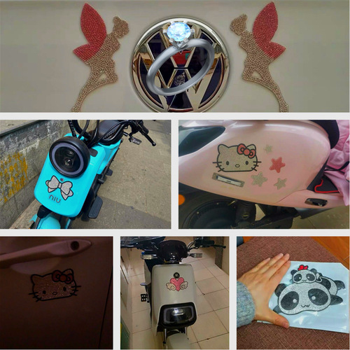 Cartoon water diamond sticker decorative sticker for glass crystal diamond sticker Hello Kitty Dingly Kitten original factory