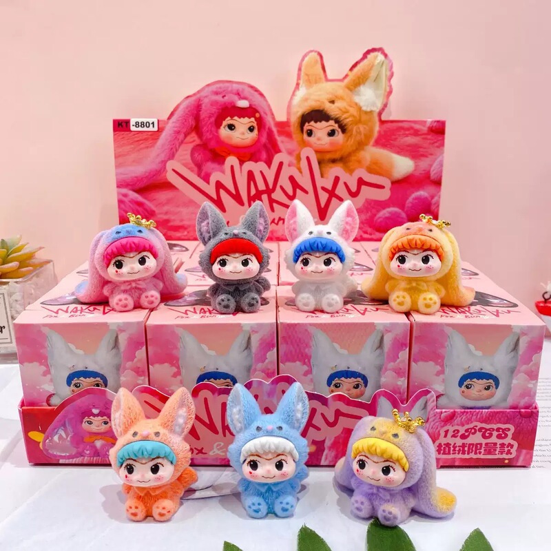 Labubu 漫画植毛フィギュアブラインドボックス高価値かわいいミニ人形デスクトップ装飾モデルギフト|undefined