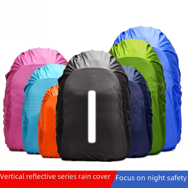 Reflective Graphics Cross-Border Hot-Selling Amazon Outdoor Hiking Backpack Rain Cover Double Shoulder Backpack Waterproof Rain Cover