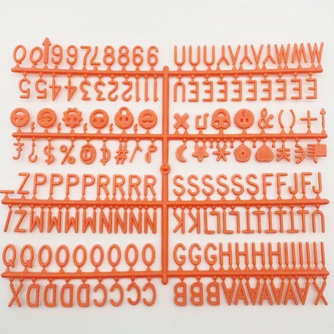 Tablero de fieltro de Amazon tablero de mensajes tablero de letras en inglés fieltro carta de plástico de 0,75 pulgadas 170 pequeño