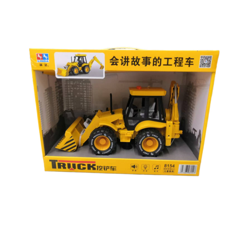 Linda historia contando la inercia del coche de juguete de los niños ingeniería de la música coche de bomberos policía coche mezclador camión vehículo todoterreno al por mayor