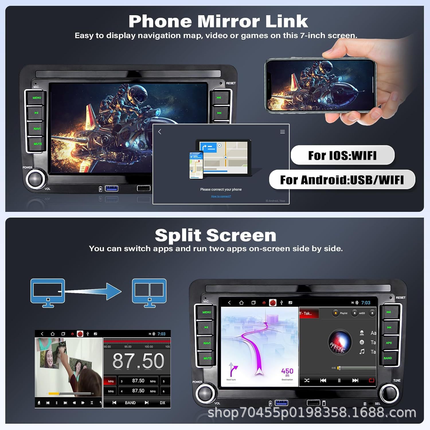 Suitable for Volkswagen VW Golf7 inch 8 inch 9 inch Android General Motors large screen central control all-in-one car navigation