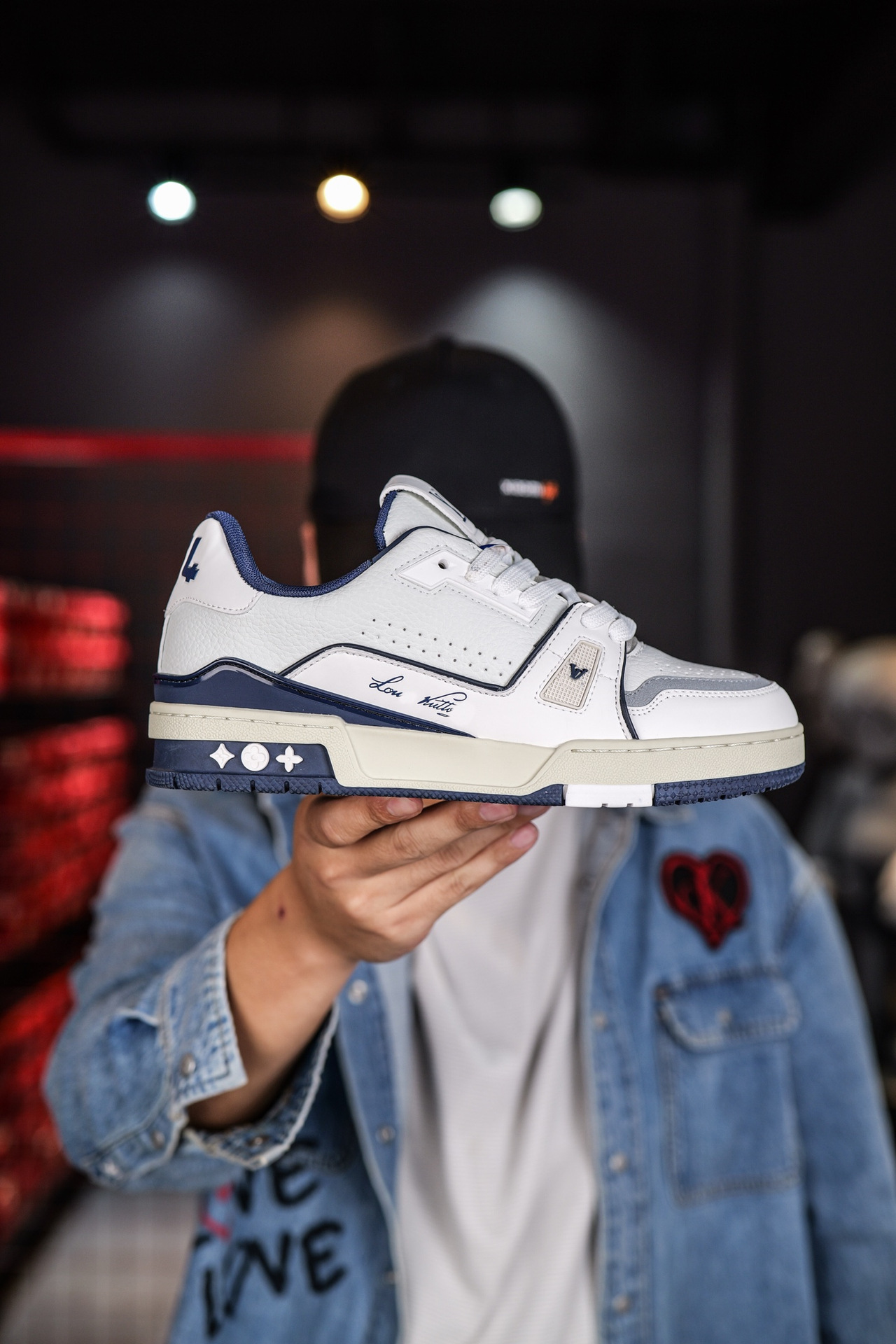 Caja de cajones casa de burro entrenador impresión de moda de suela gruesa elevación de zapatos deportivos pareja universal para hombres y mujeres skate