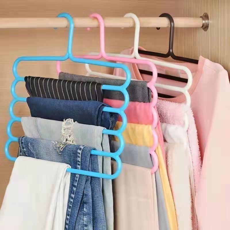 Pants Storage Artifact Anti-Slip Multi-Layer Pants Rack Five-Layer Home Dormitory Organization for Adults Pants Storage Artifact Anti-Slip Multi-Layer Pants Rack Five-Layer Home Dormitory Organization for Adults