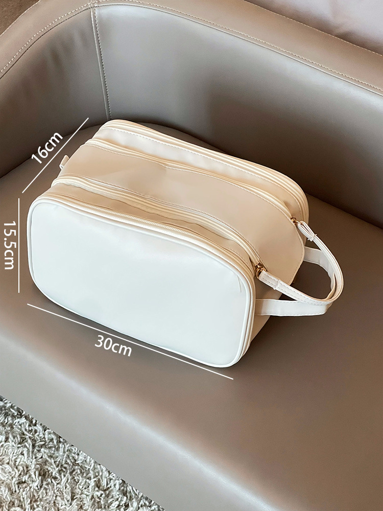 Bolsa de cosméticos 2023 nueva bolsa de lavado de viaje de gran capacidad de escritorio grande cepillo de maquillaje cosmético bolsa de almacenamiento portátil