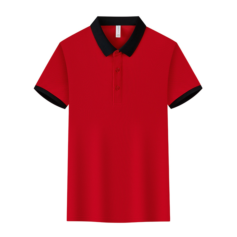 Camiseta de polo de seda personalizada camiseta deportiva con solapa anti-oil ropa de trabajo bordada publicidad logotipo impreso de manga corta