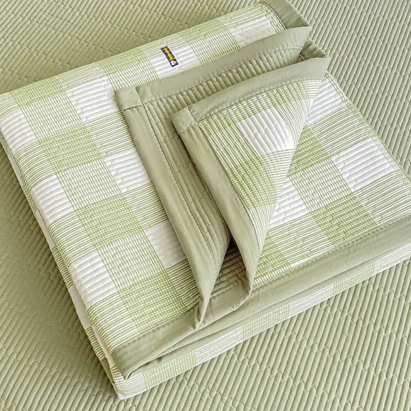 Комплект покрывала 3 предмета (Nantong Home Textile), вязанный двухслойный печатный хлопок, несколько размеров