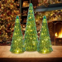 メーカーのクリスマスツリー、ライト付きLEDオーナメント、ホリデーロマンチックデコレーション、ホームクリスマスデコレーション、