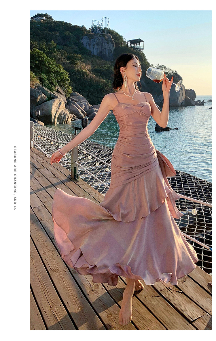 Strap Dress, Party Dress Dresses Type Wholesale Women's Elegant Streetwear Solid Color Evening Party Cocktail Party Strapless Sleeveless Strap Dress Party Dress