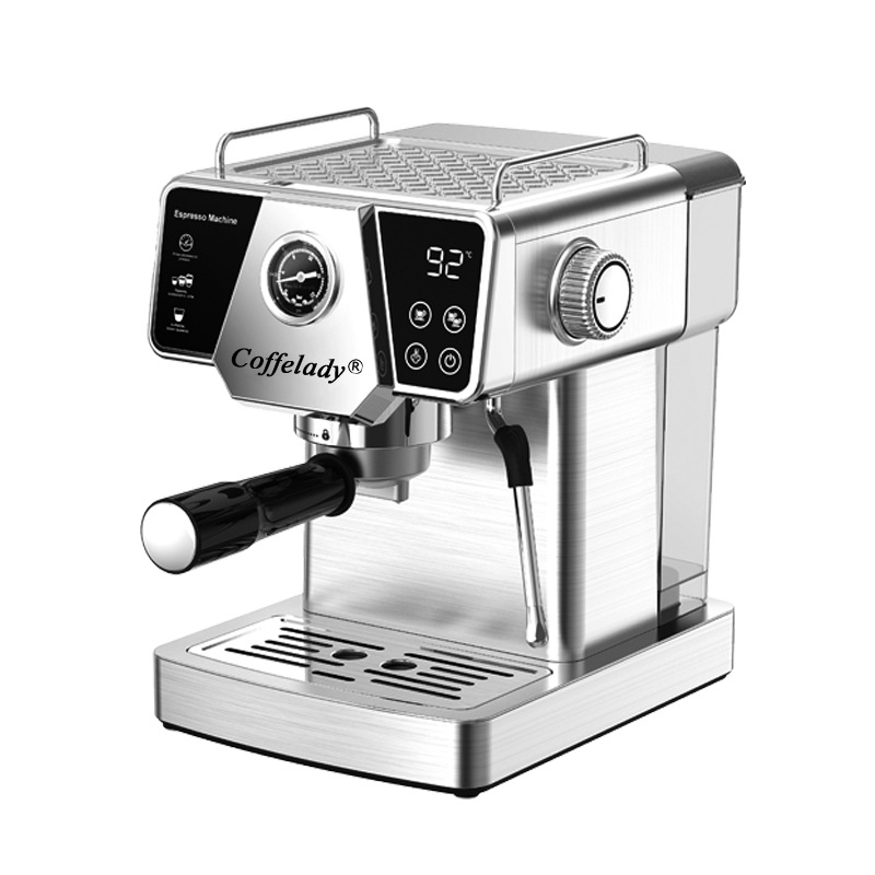 Coffelay 20bar semiautomática cafetera de acero inoxidable máquina de café espresso para el hogar